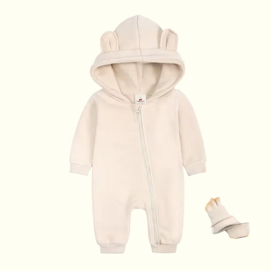 Beary Cozy Fleece Jumpsuit
