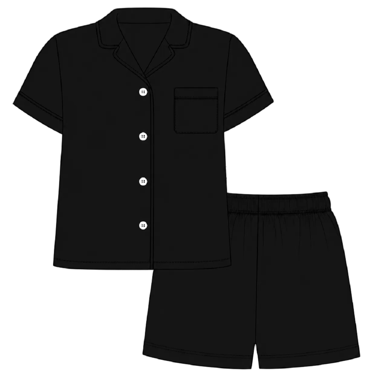 Midnight Adult Short Bamboo Set