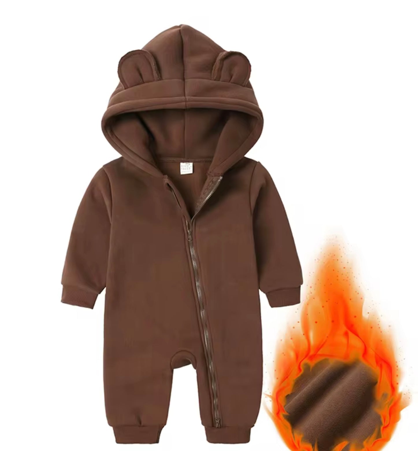 Beary Cozy Fleece Jumpsuit