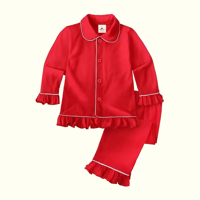 Classic Cherry Red Pajama Family Matching