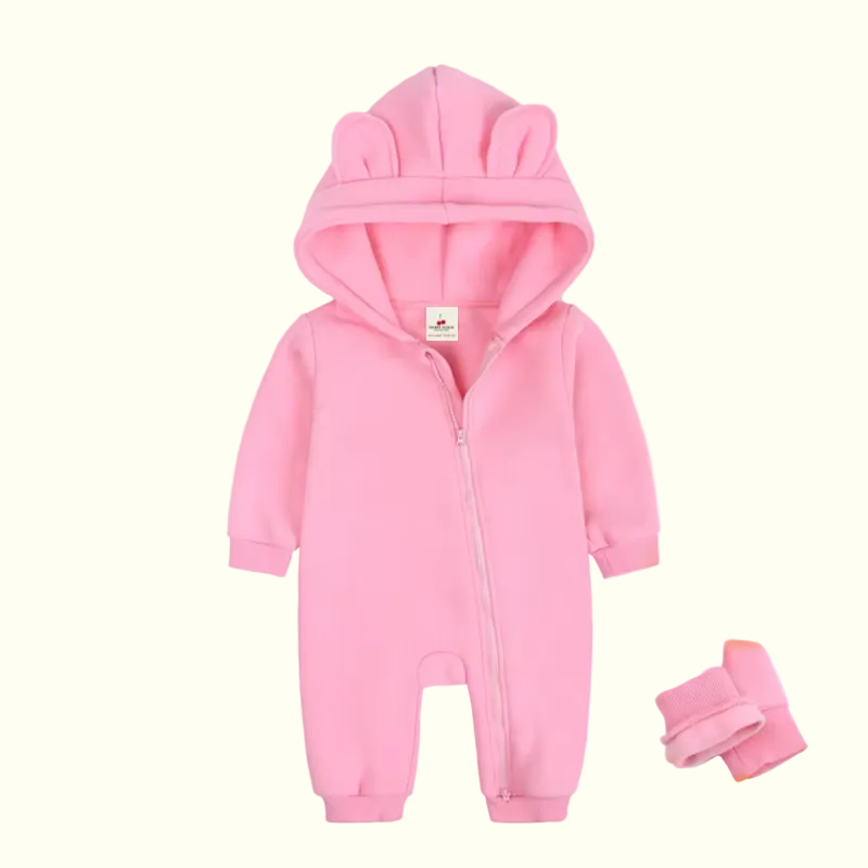 Beary Cozy Fleece Jumpsuit
