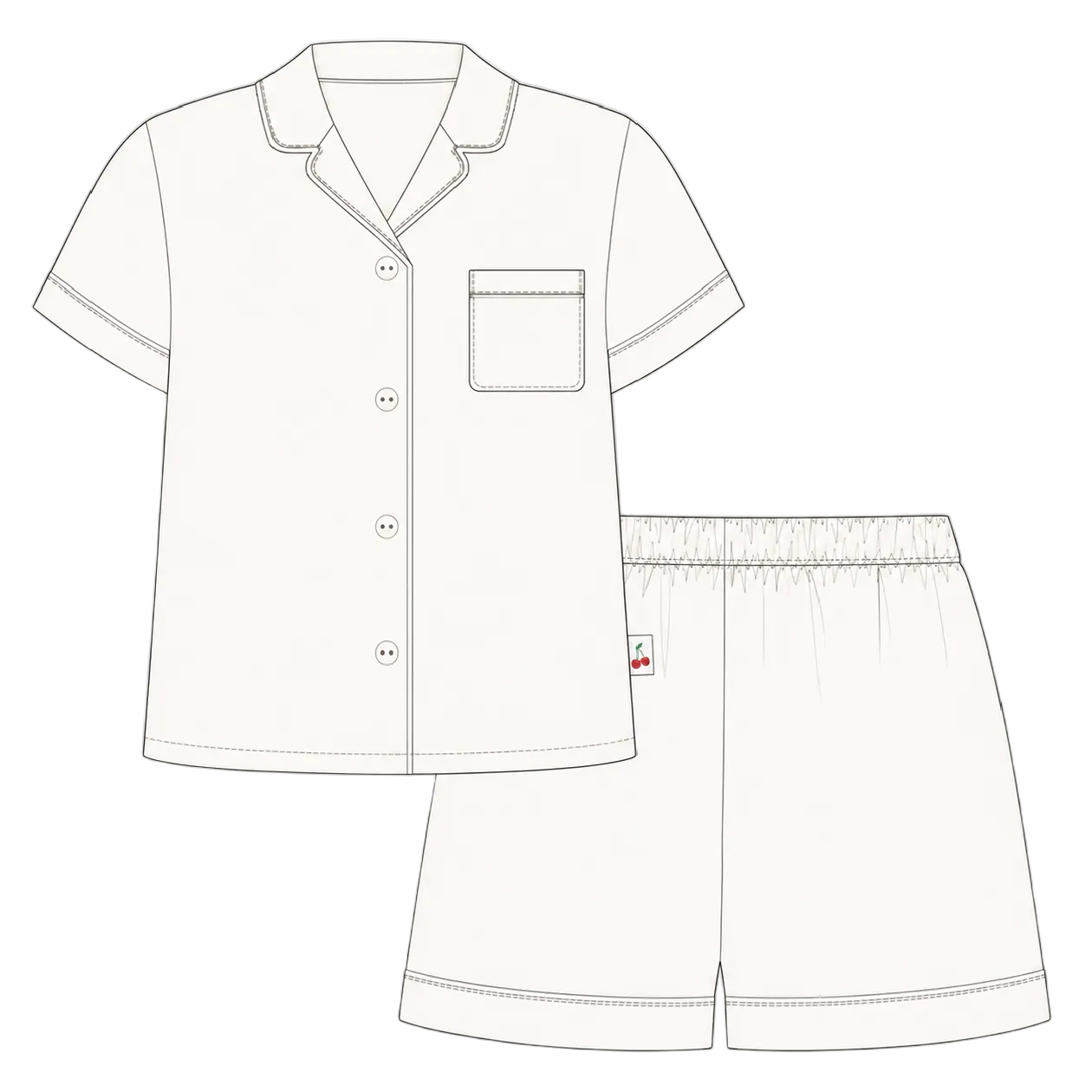 Vanilla Bean Adult Short Bamboo Set